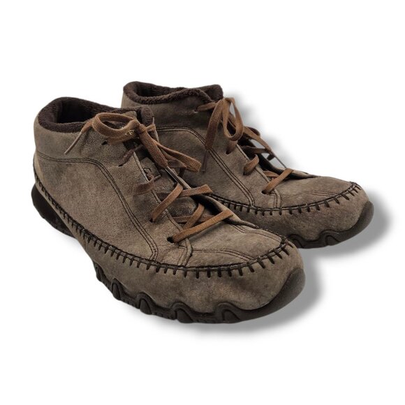 Skechers Bikers Totem Pole Chukka Boot Womens 9.5 Chocolate Suede Relaxed Fit - Picture 2 of 9